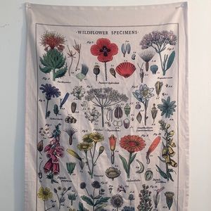 Wildflower specimen tapestry